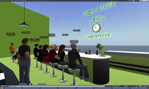 Avventori in un bar virtuale su Second Life