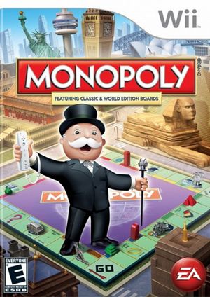 La copertina del videogioco "Monopoly".