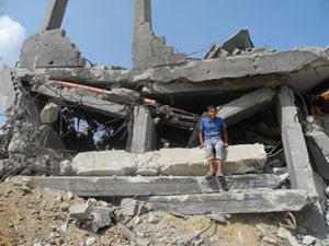 Un ragazzo a Gaza (foto Scaglione).