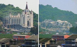  La demolizione della chiesa Sanjiang a Wenzhou ha segnato l'inizio di una campagna di Stato per frenare l'ascesa del cristianesimo. Questo ha incluso la rimozione e la distruzione di chiese e croci a Wenzhou e in tutta la provincia di Zhejiang