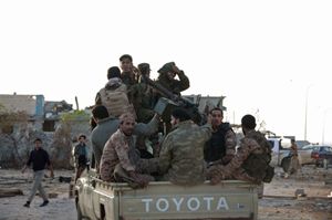 Miliziani in Libia (Reuters).