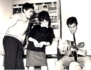 Morandi, la Pavone ed Endrigo negli studi Rai nel 1962.