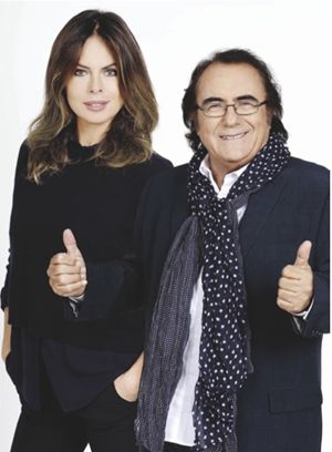 Al Bano con Paola Perego, sua partner nella seconda edizione di “Così lontani così vicini”.