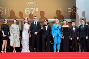 La Giuria che sceglierà il vincitore. In alto: Paz Vega, Nicole Kidman e Tim Roth.