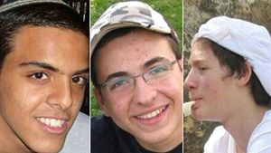 I tre ragazzi israeliani rapiti nei pressi di Hebron.