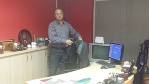Sami Ozuslu, direttore e editorialista del Turkish Cypriot Daily (foto F. Speranza).