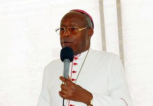 Monsignor Evariste Ngoyangoye, arcivescovo di Bujumbura e vicepresidente della Conferenza episcopale burundese.