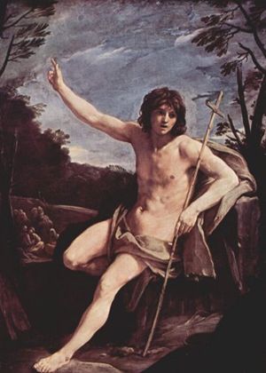 Guido Reni (1575 - 1642), San Giovanni Battista nel deserto, ca. 1640