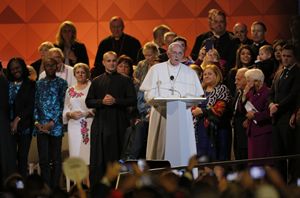 Philadelphia, 26 settembre 2015. Il Papa alla Veglia dell'ottavo Incontro mondiale delle famiglie. Foto Reuters. 
