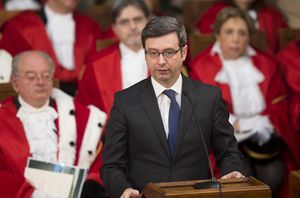 Il ministro di Grazia e Giustizia Andrea Orlando all'apertura dell'anno giudiziario. Foto Ansa 