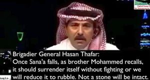 Il generale saudita Thafar: "Ridurremo Sanaa in macerie", ha ribadito.