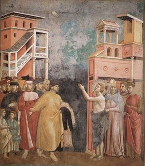 Giotto, San Francesco rinuncia ai beni terreni, Assisi, Basilica superiore