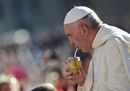 Pope Francis drinks