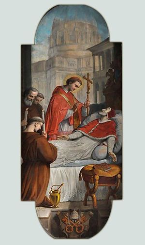 San Carlo assiste lo zio Pio IV sul letto di morte