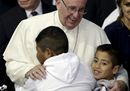 Pope Francis embraces852