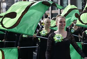Un'immagine della Parata di St. Patrick a Londra