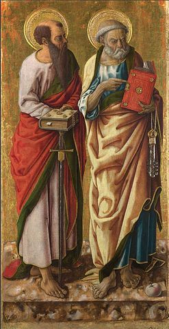 Carlo crivelli, Santi Pietro e Paolo, 87x44 cm, Londra, National Gallery