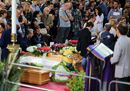 Le immagini dei funerali delle vittime dell'incidente ferroviario di Andria