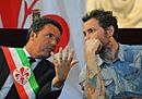 jov20a Palazzo Vecchio, dopo aver ricevuto il Fiorino dOro dal sindaco Matteo Renzi