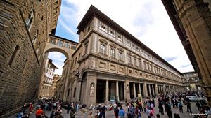 La Galleria degli Uffizi a Firenze.