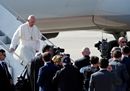 Pope Francis disembarks5