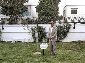 Hamadi ben Abdesslem, nel Giardino dei Giusti di Tunisi, l'unico del mondo arabo.