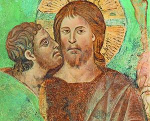 Il bacio di Giuda dipinto da Cimabue.