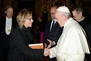 Gioia Bartali con papa Francesco