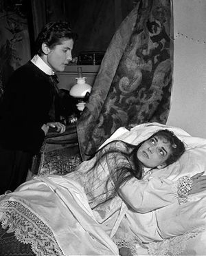 Luisa Mandelli con Maria Callas nella Traviata del 1955