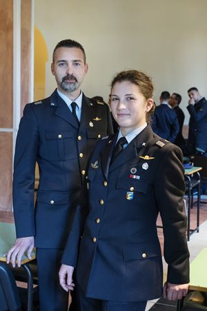 I Marescialli 2^ classe Alessandro D’Amore e Elisabetta Cesari. Tutor degli Allievi dell'Onfa