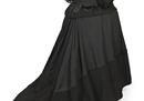 Back view of Queen Victoria mourning dress. Bodice & skirt, with trained back, of black silk,  crepe & silk chiffon (c) Historic Royal Palaces.jpg