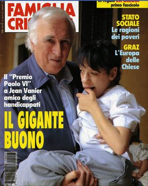 la copertina di Famiglia Cristiana del luglio 1997 dedicata a Jean Vanier.