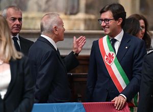 Gianni Letta con il sindaco di Firenze, Dario Nardella (Ansa)