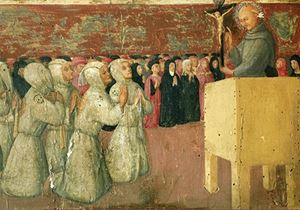 San Bernardino da Siena durante una predicazione