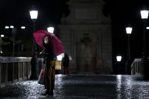 Una via di Roma il 14 ottobre scorso (Ansa)