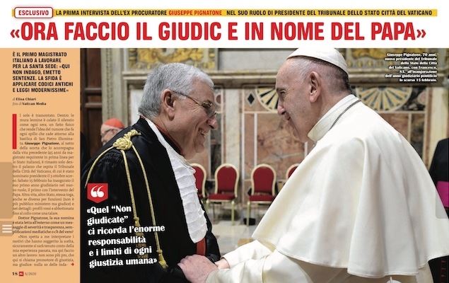 Giuseppe Pignatone: "Ora faccio il giudice in nome del Papa" - Famiglia  Cristiana