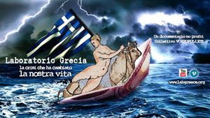 La cover del docu-film "Laboratorio Grecia" visibile su YouTube