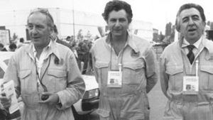 Claudio Ferretti (al centro) con Alfredo Provenzali ed Enrico Ameri.