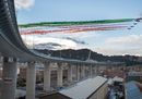 Genova ha il nuovo ponte, cerimonia sobria e frecce tricolori. E spunta l'arcobaleno
