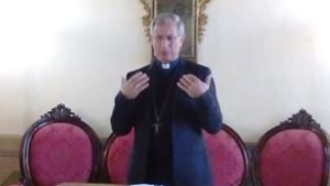 Monsignor Antonio Giuseppe Caiazzo, arcivescovo di Matera, 65 anni. Foto Ansa. 