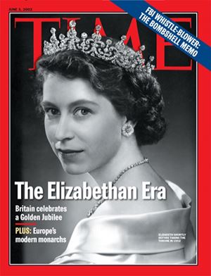 La copertina del Time del 1952 in occasione della sua salita al trono 