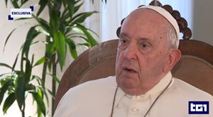 Papa Francesco durante l'intervista al Tg1 (Ansa)