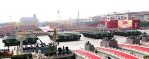 Parata militare nel cuore di Pechino nel 2019. Foto Ansa.