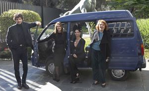 Da sinistra, Pierpaolo Spollon, Elena Sofia Ricci, Francesca Chillemi e Valeria Fabrizi, posano nel corso del photocall di Che Dio ci aiuti 7 a Roma, il 10 gennaio 2023. Foto Ansa. 
