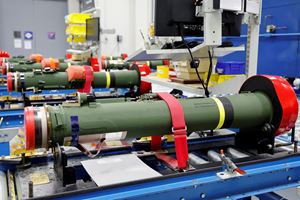 Una fabbrica della Lockheed Martin a Troy, in Alabama (Usa), dove vengono prodotti i sistema anticarro Javeline. La foto (dell'agenzia di stampa Reuters) è stata scattata il 3 marzo 2022. 