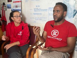 I mediatori culturali Chiara Picciocchi e Yassin Ramadhan Afa
