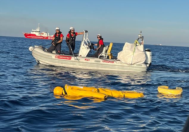 Off the port of Syracuse for sea rescue exercises