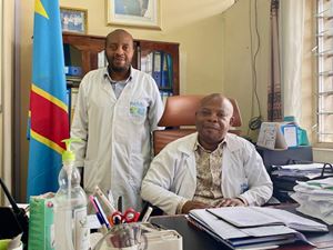 Dr. Sébastien Matata, director of the hospital, with his deputy, Dr. Kanane Kasus. 