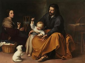 Bartolomé Esteban Murillo, Sacra Famiglia col cagnolino, 1650