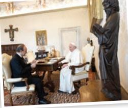 Franco Anelli con papa Francesco.